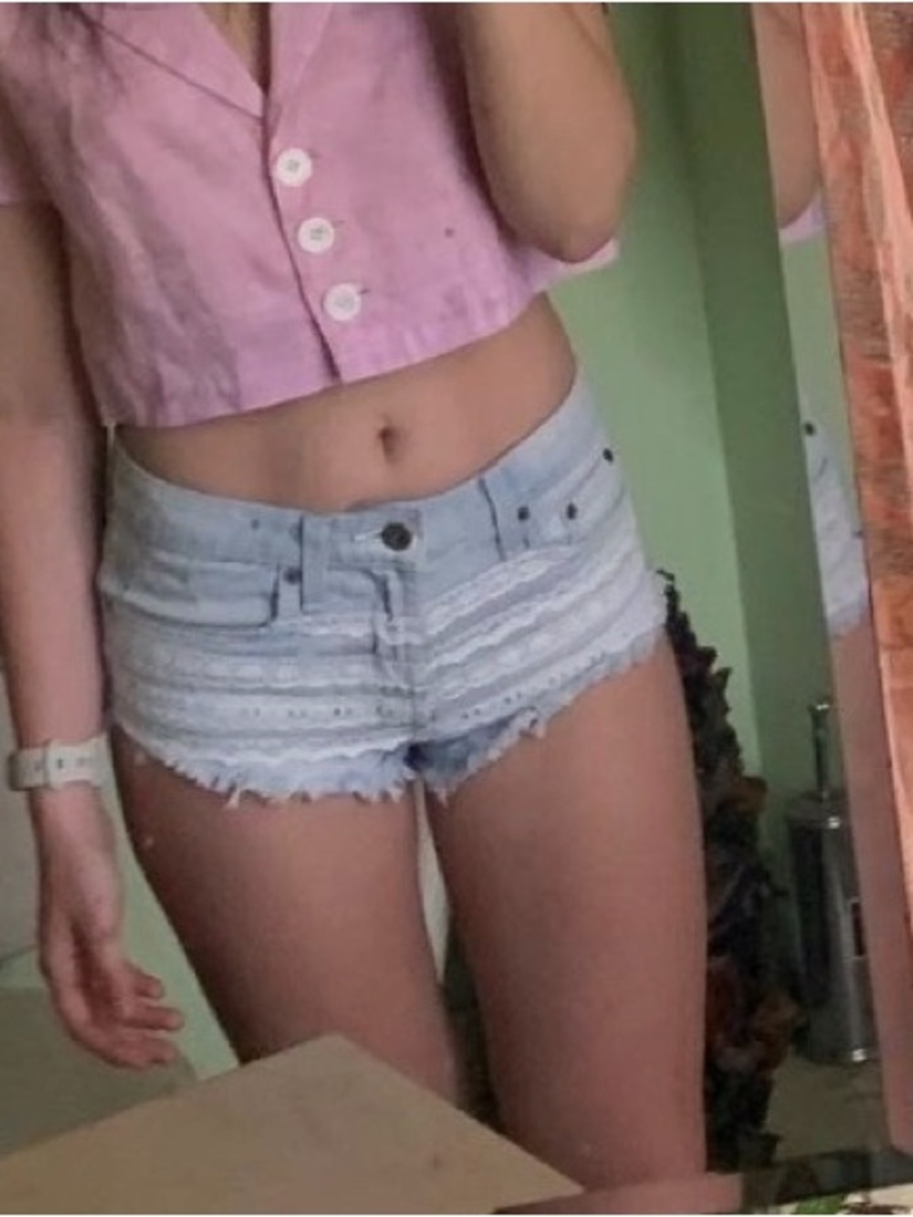 CARMAR: Denim Shortie Shorts - Picture 5 of 5